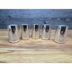 BSF Germany Vintage Silver Tone Cordial /Shot Glasses Hollywood Regency Style~5